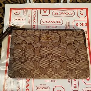 COACH zip around mini wallet-NWT!